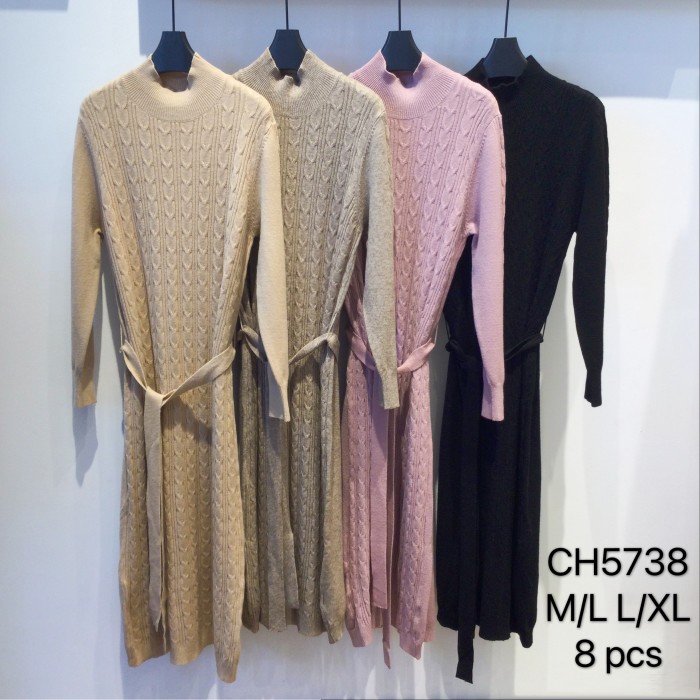 CH5738 demi-swan knitted dress PACKAGE